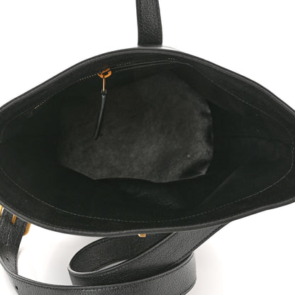 Saint Laurent Lambskin Seau Fermoir Bucket Bag Black 5 of 12
