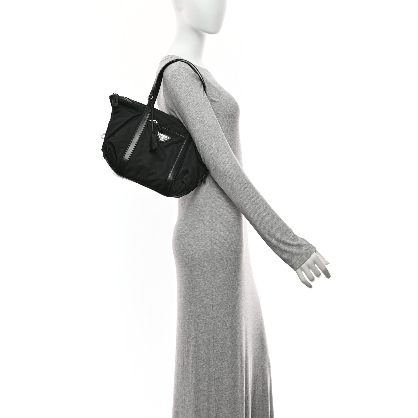Tessuto Nylon Saffiano Tote Black