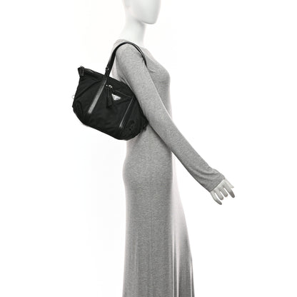 Prada Tessuto Nylon Saffiano Tote Black 2 of 10