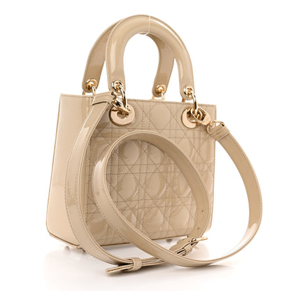 Christian Dior Patent Cannage Small Lady Dior Beige 3 of 10