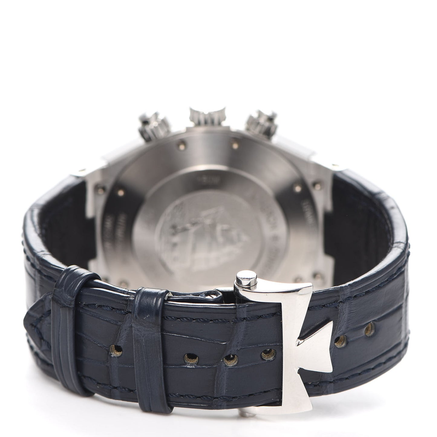 Stainless Steel Alligator 42mm Overseas Automatic Watch Blue 49150