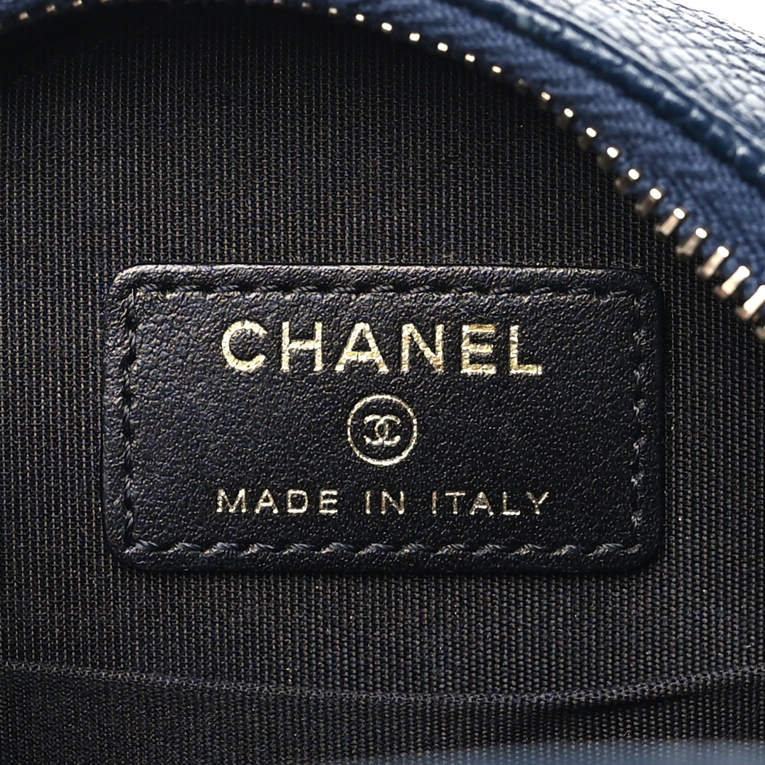 Chanel Caviar Quilted Round Filigree Crossbody Navy Black 6 of 10