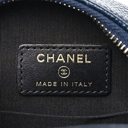 Chanel Caviar Quilted Round Filigree Crossbody Navy Black 6 of 10