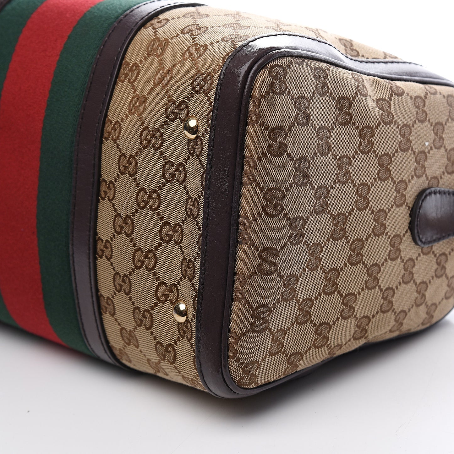 Monogram Vintage Web Medium Boston Dark Brown