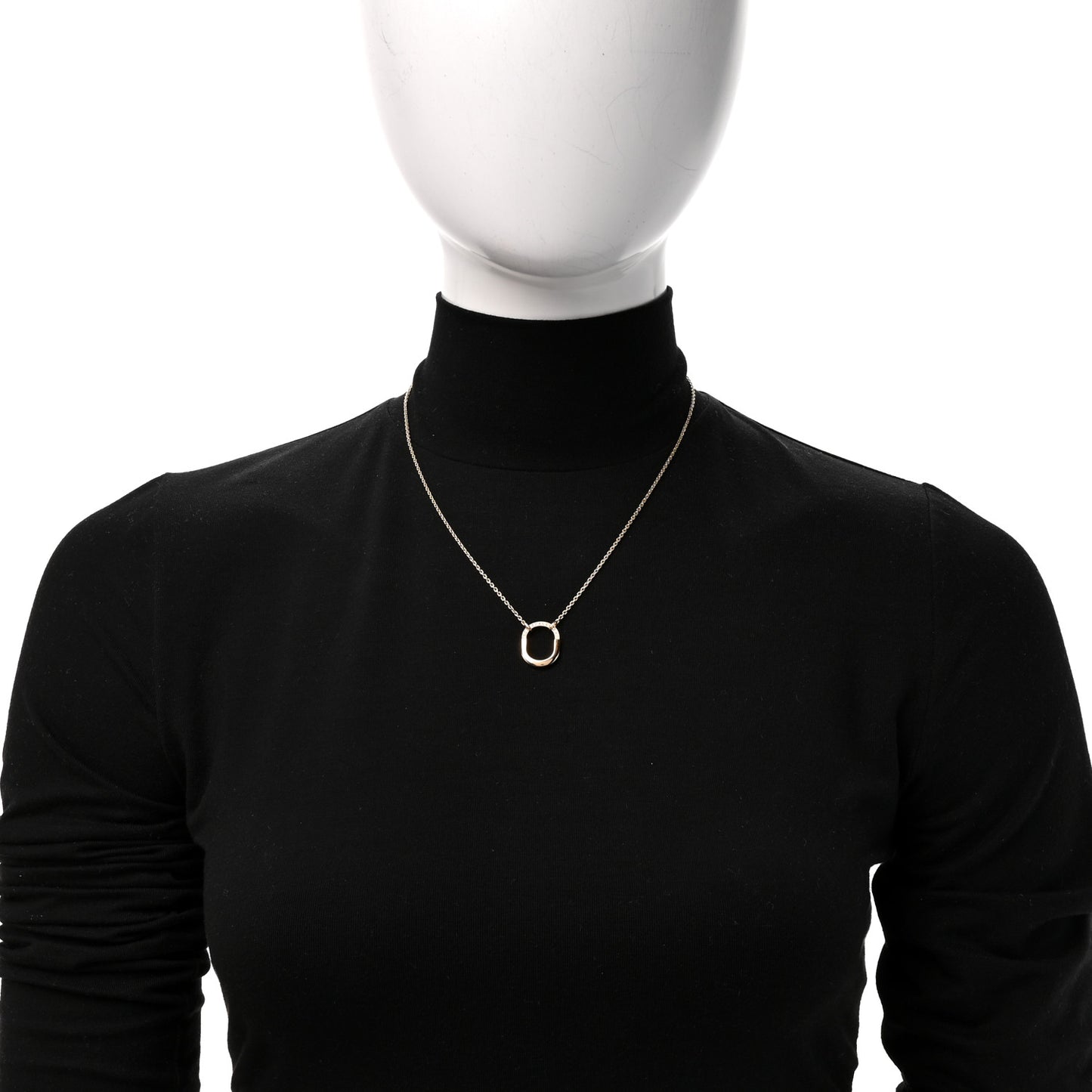 18K Yellow Gold Diamond Small Lock Pendant Necklace