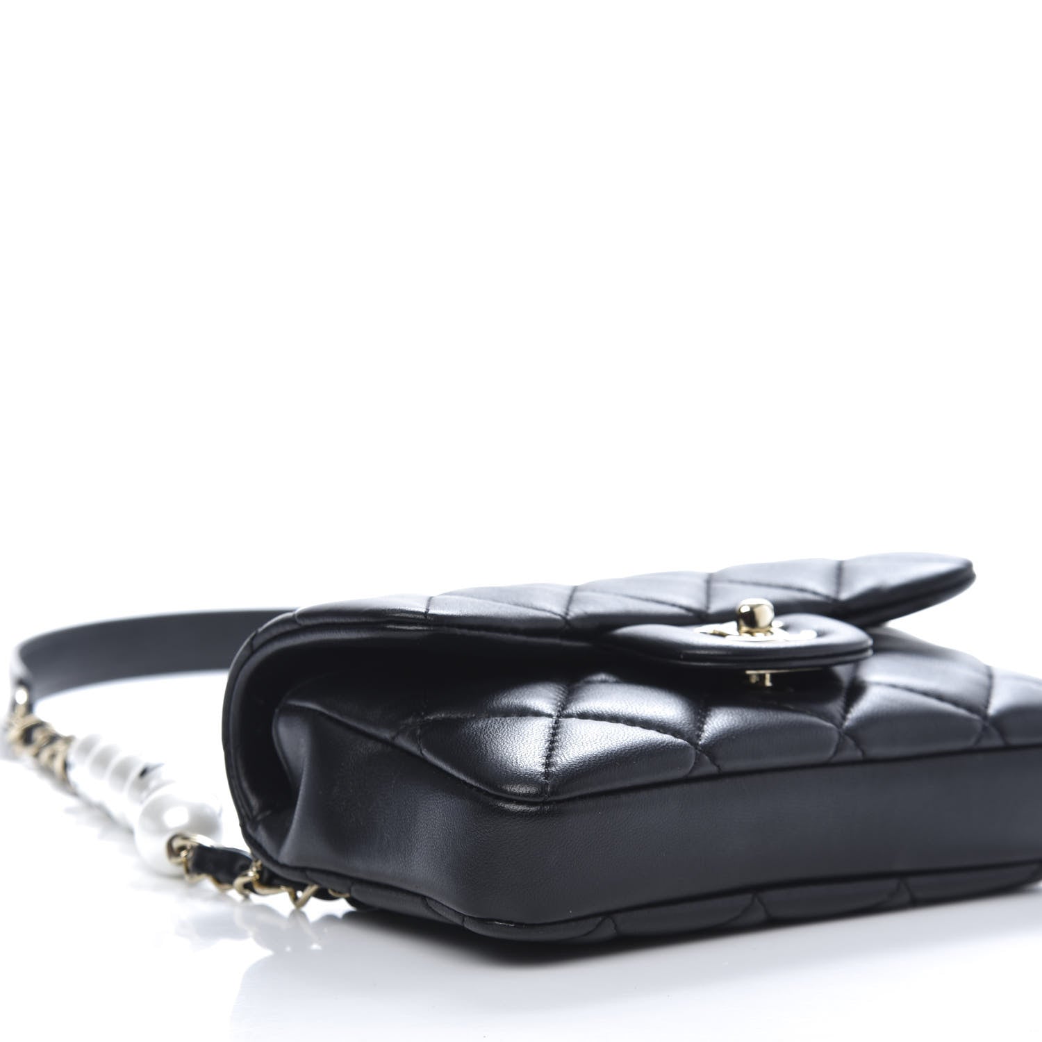 Chanel Lambskin Quilted Mini My Precious Waist Bag Black 6 of 13