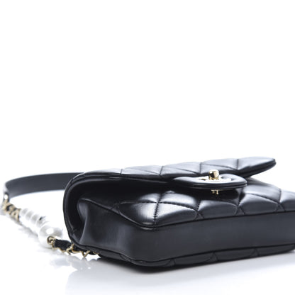 Chanel Lambskin Quilted Mini My Precious Waist Bag Black 6 of 13