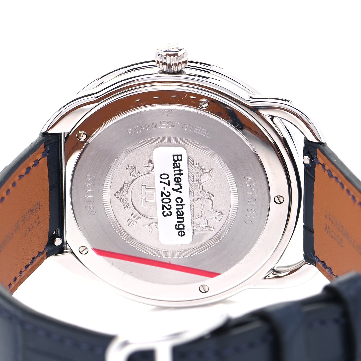 Stainless Steel Alligator 40mm Arceau Quartz Watch Bleu Abysse