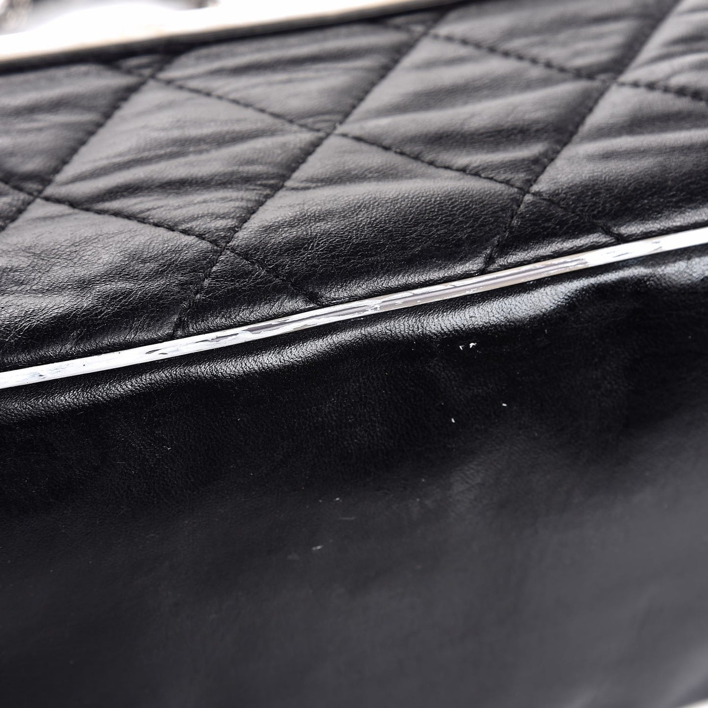 Lambskin Quilted East West Accordion Flap Black
