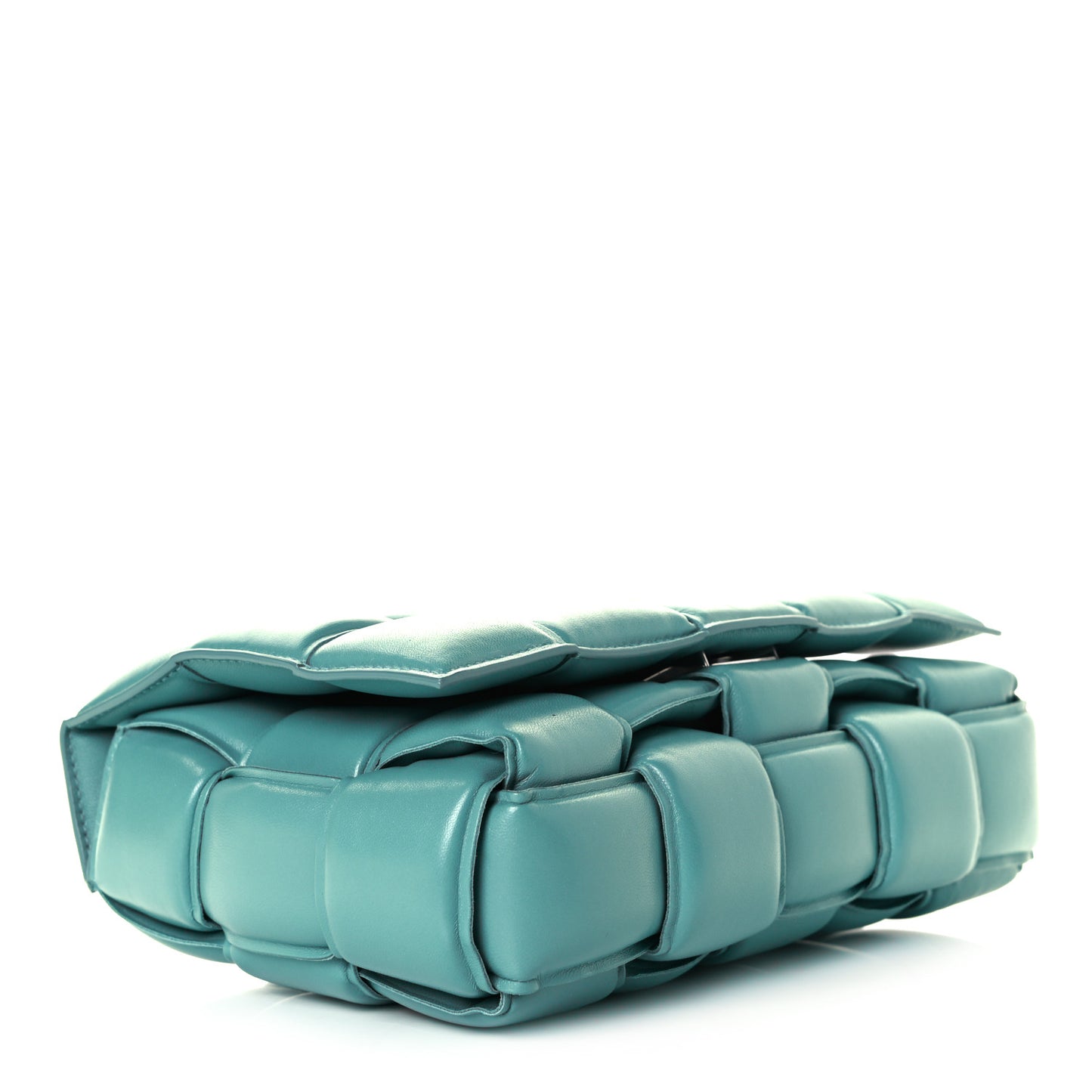 Nappa Maxi Intreccio Padded Cassette Crossbody Bag Mallard