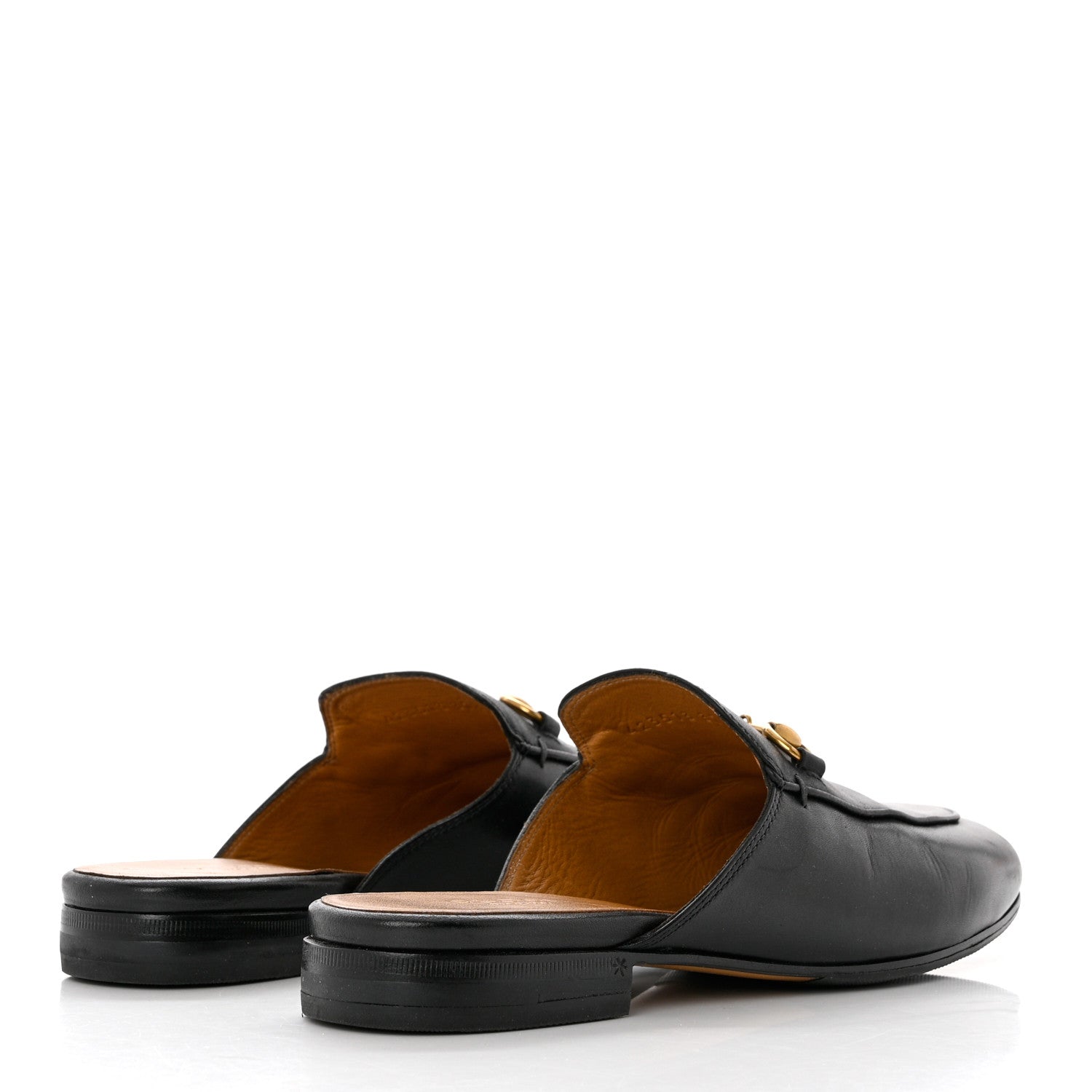 Gucci Calfskin Womens Princetown Slippers 37.5 Black 4 of 9