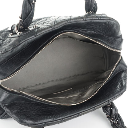 Chanel Distressed Lambskin Lady Braid Bowler Black 5 of 7