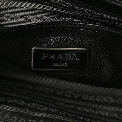 Prada Glace Calf Twin Pocket Tote Black 6 of 12