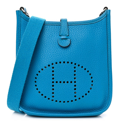 Hermes Taurillon Clemence Evelyne TPM Bleu Zanzibar 1 of 10