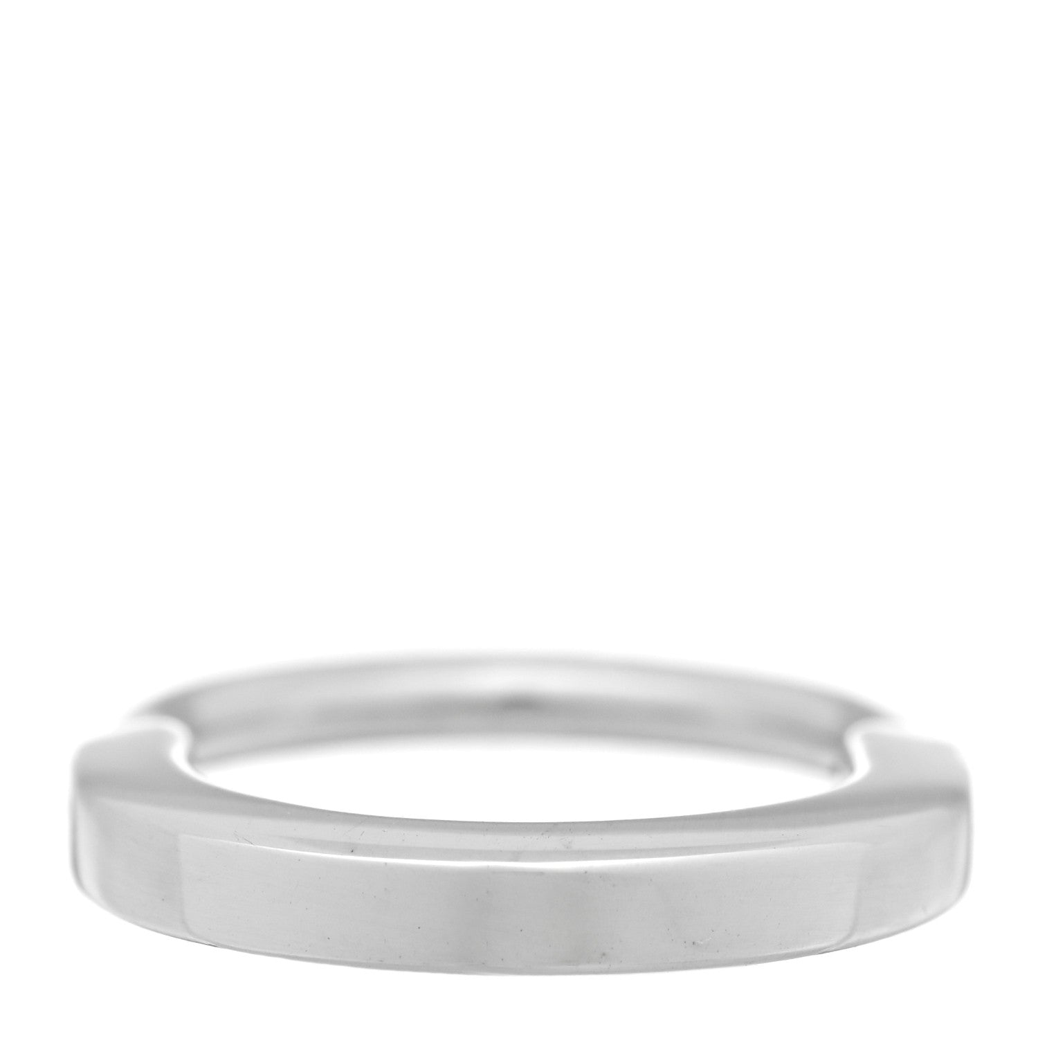Tiffany 18K White Gold Lock Ring 44 3 3 of 4