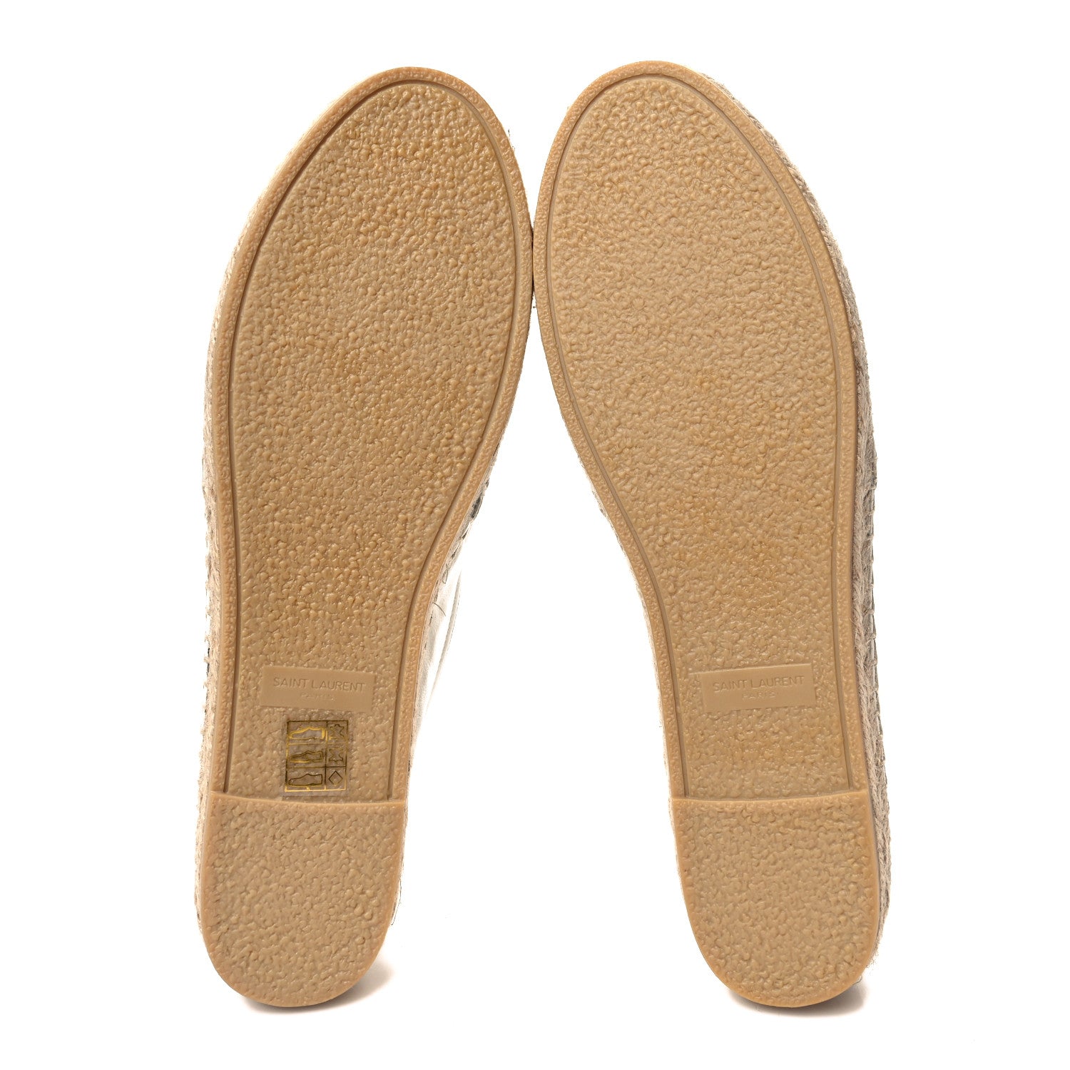 Saint Laurent Lambskin Monogram Espadrilles 41 White 5 of 10