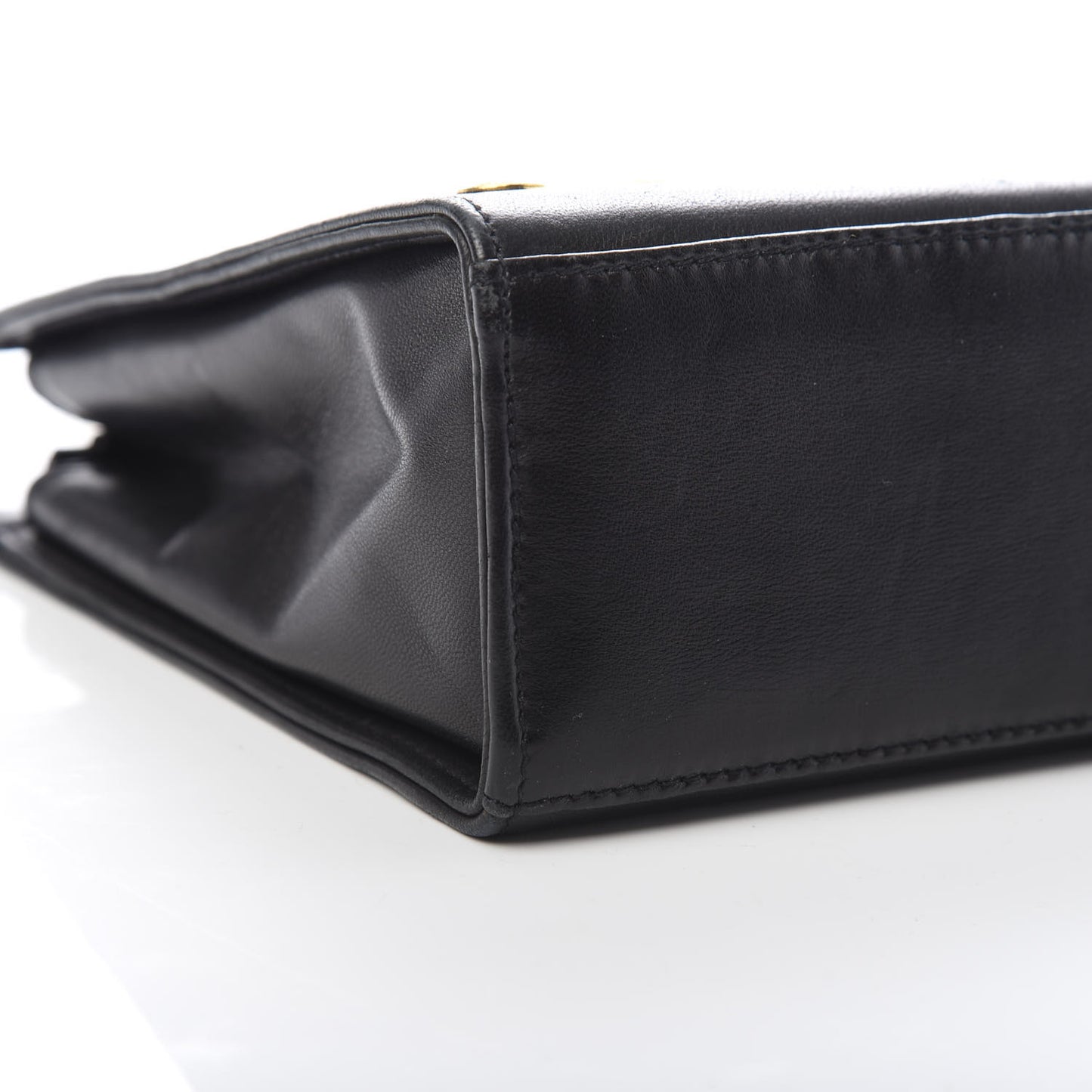 Calfskin Medallion Tribute Chain Shoulder Bag Black