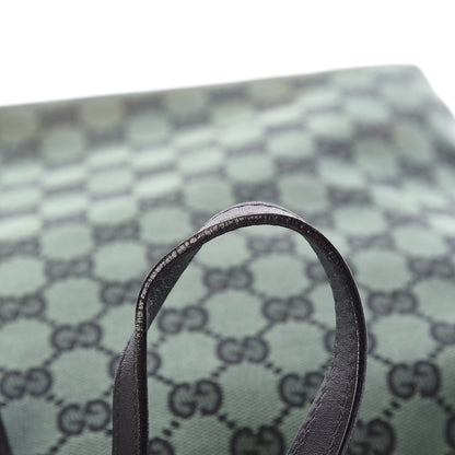 Gucci Monogram Large Eclipse Tote Green Black 15 of 16