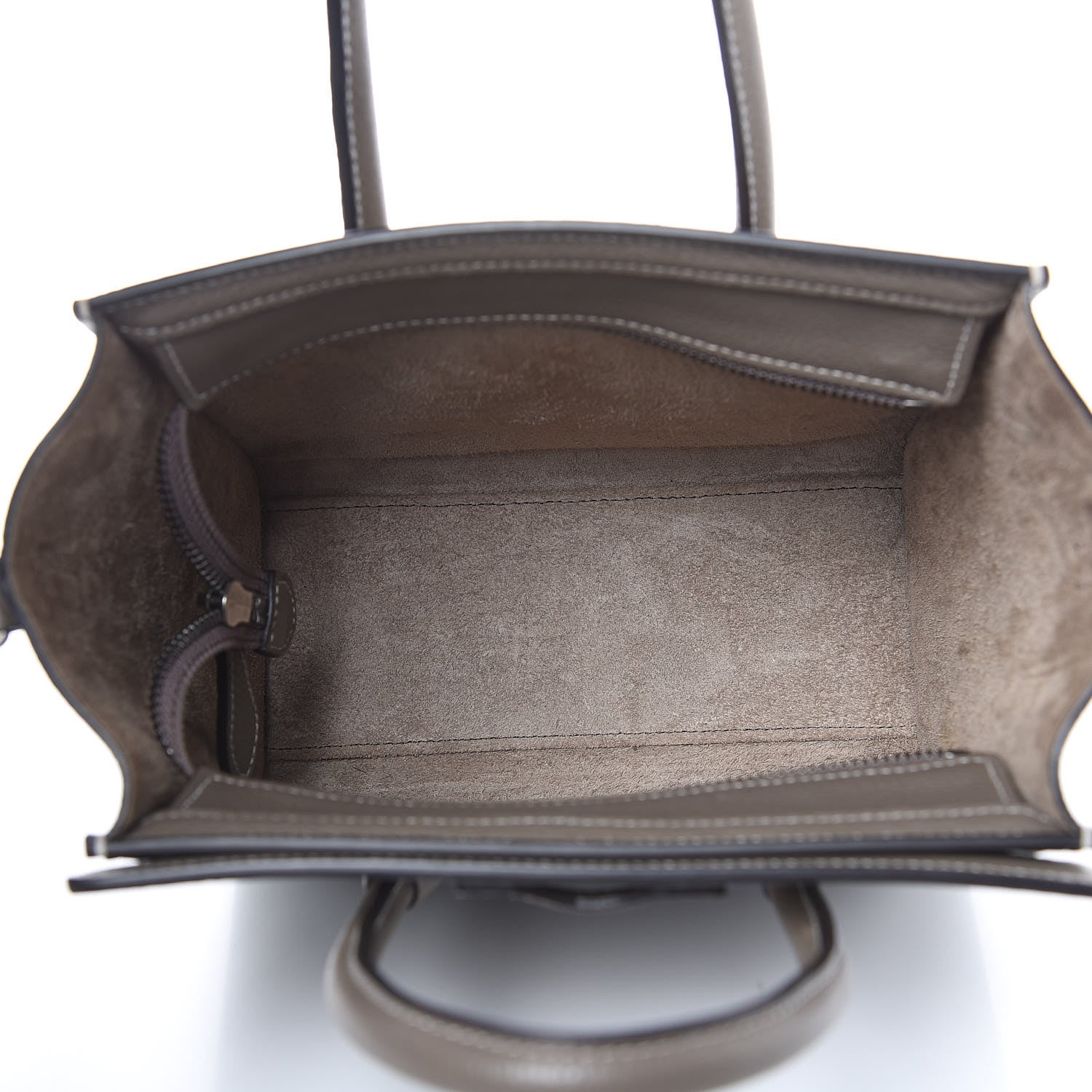 Celine Drummed Calfskin Nano Luggage Souris 5 of 11
