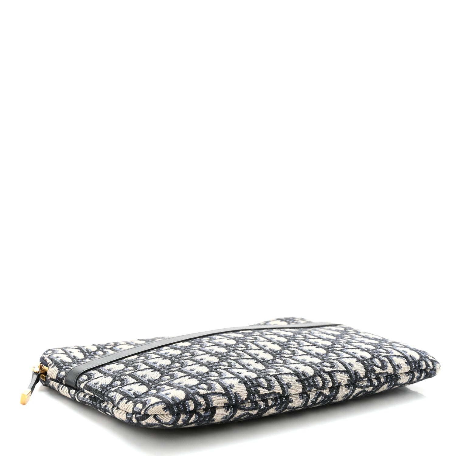 Christian Dior Oblique Pouch Clutch Blue 4 of 7
