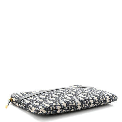 Christian Dior Oblique Pouch Clutch Blue 4 of 7