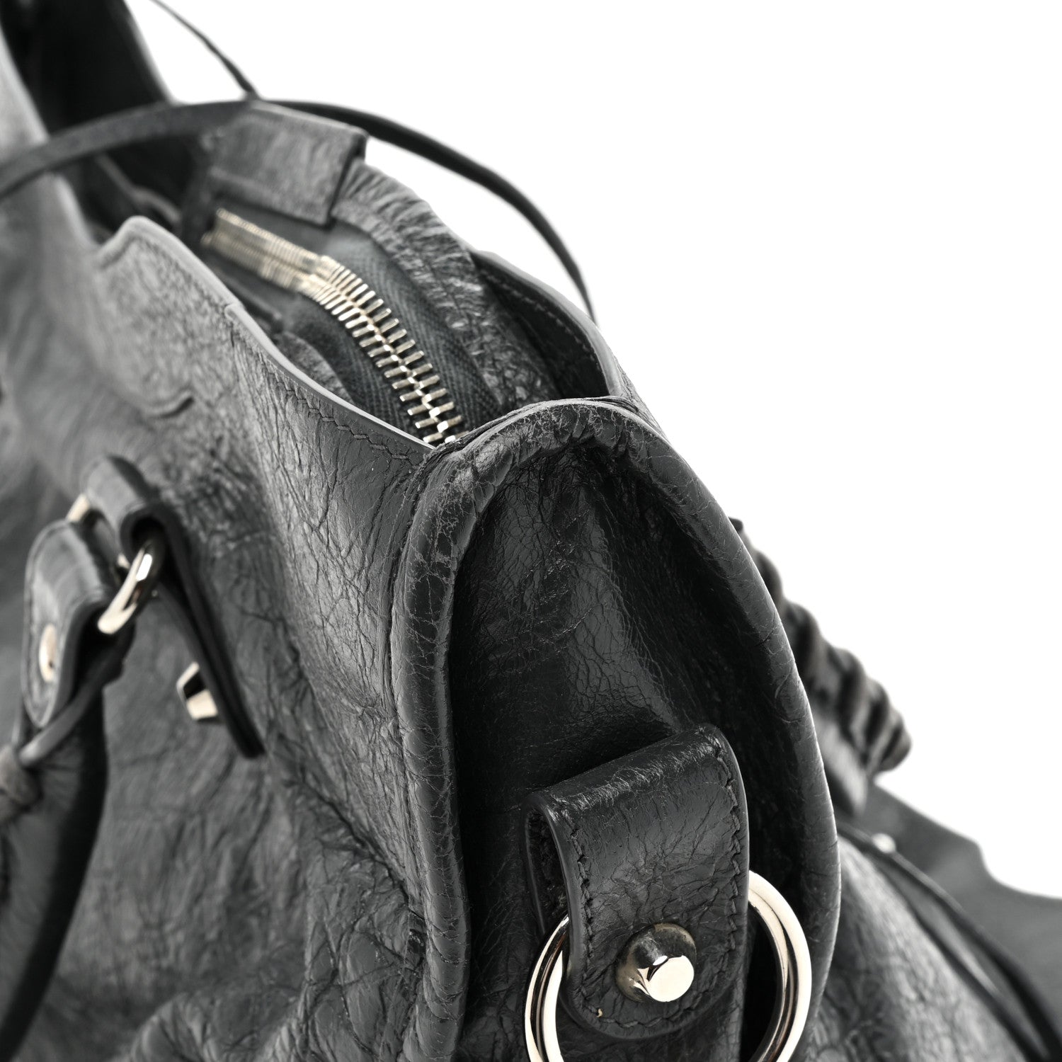 Balenciaga Agneau Classic Silver Hardware City Gris Fossile Anthracite 14 of 15