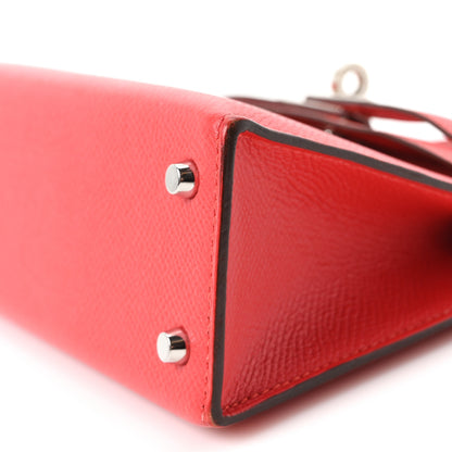 Hermes Epsom Mini Kelly Sellier 20 Rouge Tomate 10 of 10