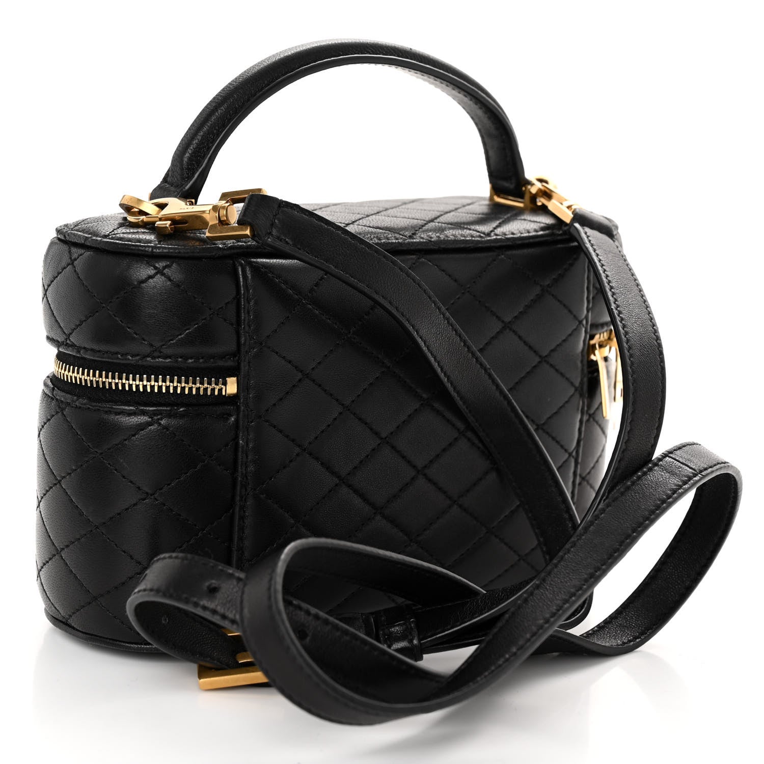 Saint Laurent Lambskin Quilted Mini Gaby Vanity Case Black 3 of 9
