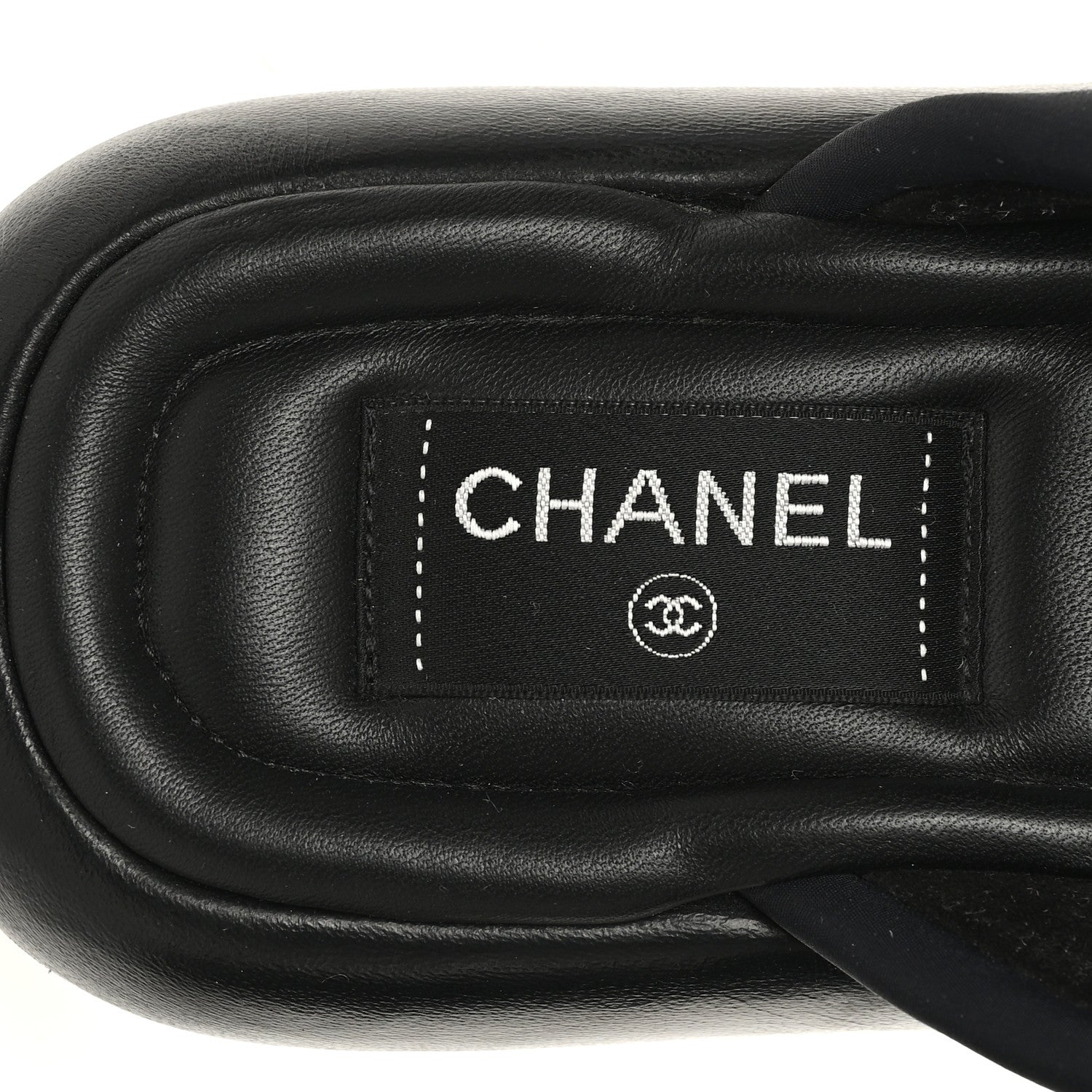Chanel Fabric CC Mules Sandals 39 Black 8 of 10