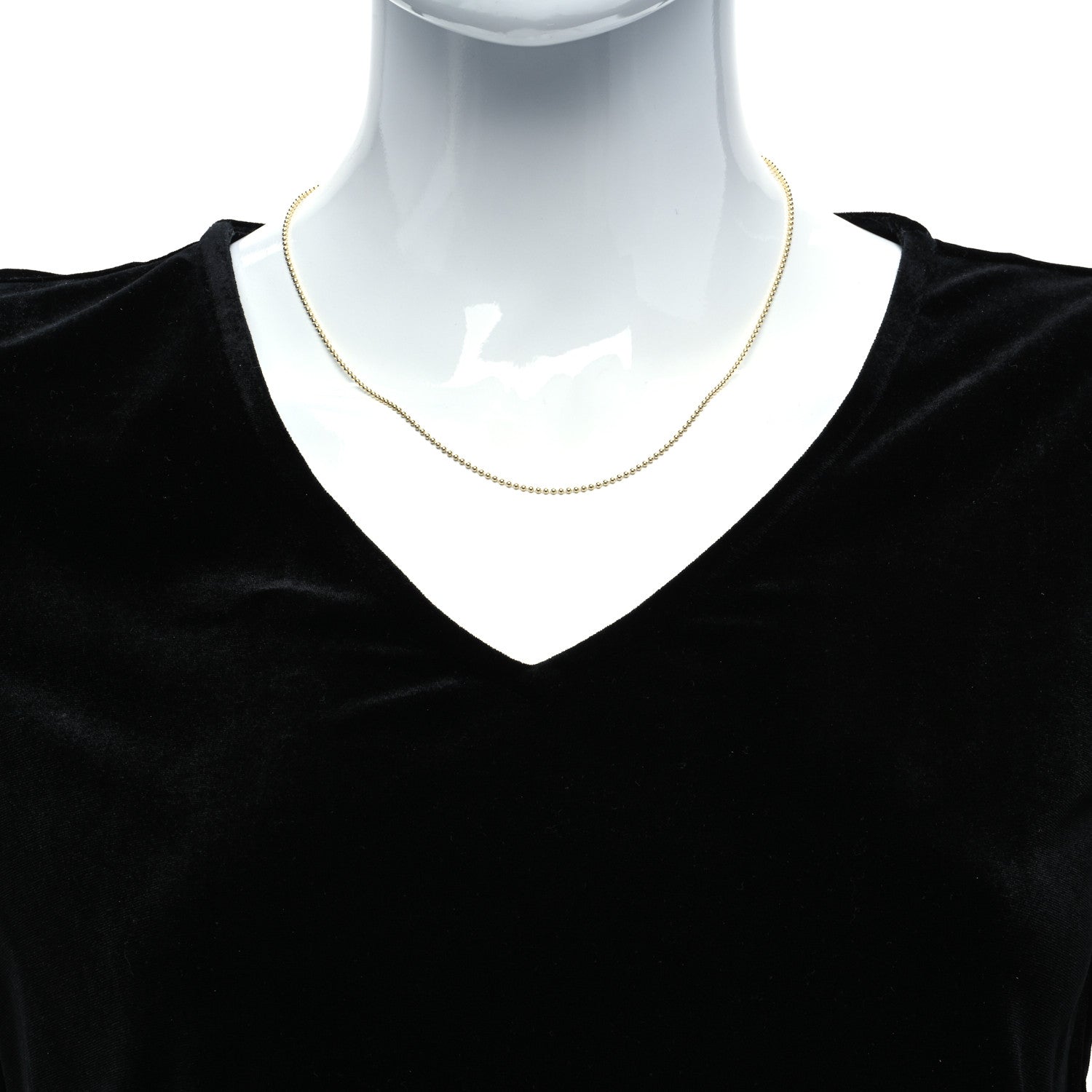 Temple St. Clair 18K Yellow Gold Ball Chain Necklace 18" 2 of 5