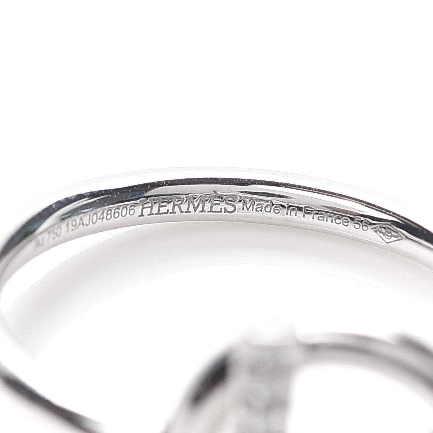 18K White Gold Diamond PM Echappee Ring 56 7.5