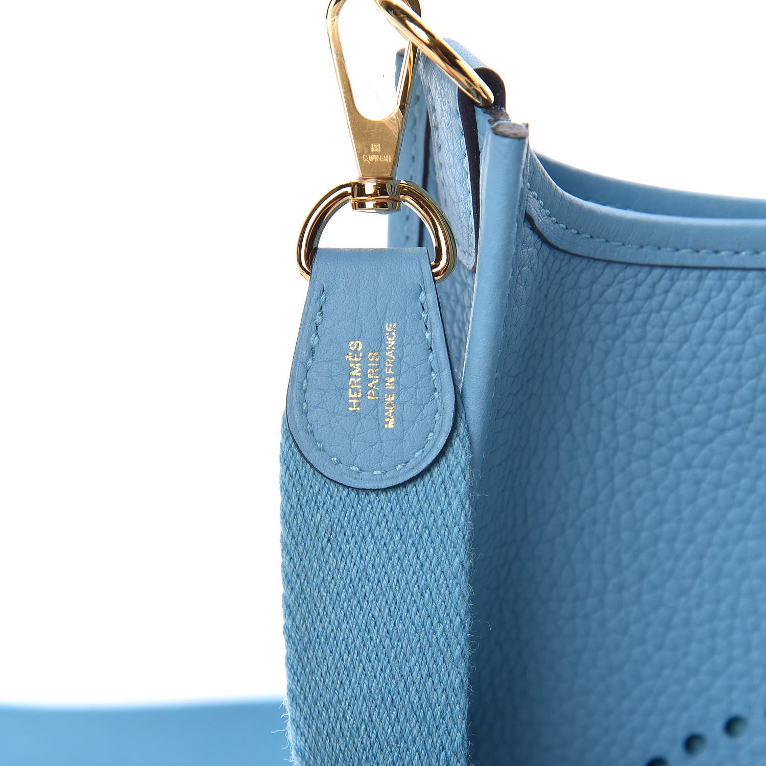 Hermes Taurillon Clemence Evelyne TPM Bleu Du Nord 10 of 12