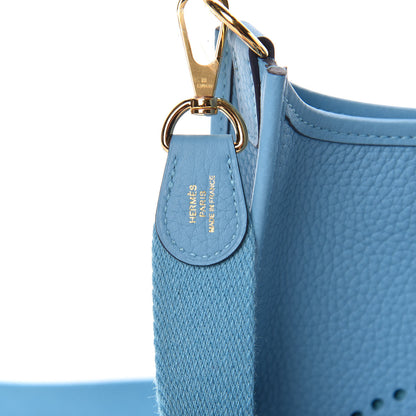 Hermes Taurillon Clemence Evelyne TPM Bleu Du Nord 10 of 12