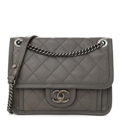 Chanel Calfskin Quilted Mini French Riviera Flap Grey 1 of 10
