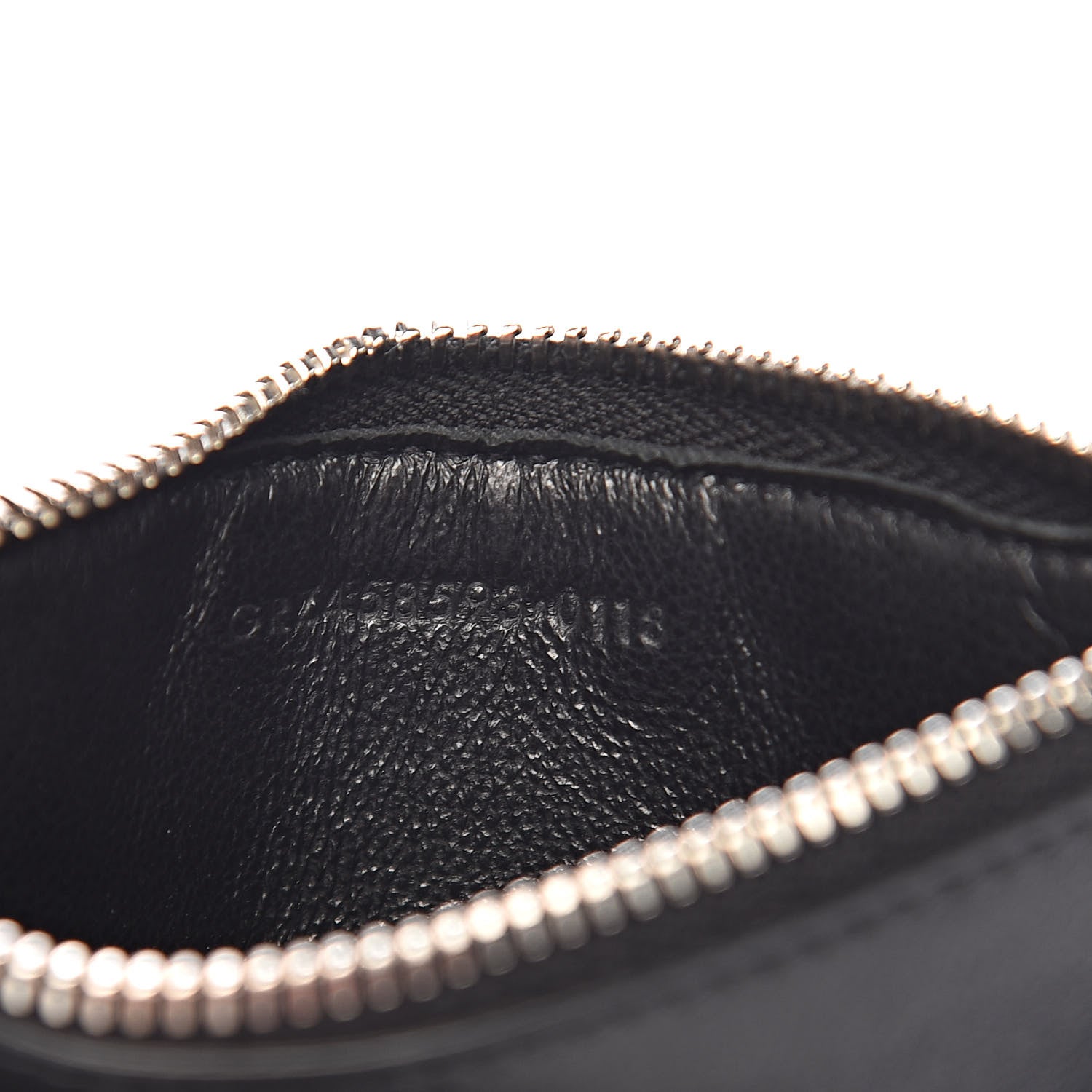 Saint Laurent Calfskin Moujik Patch Fragments Zip Pouch Card Holder Black 7 of 9