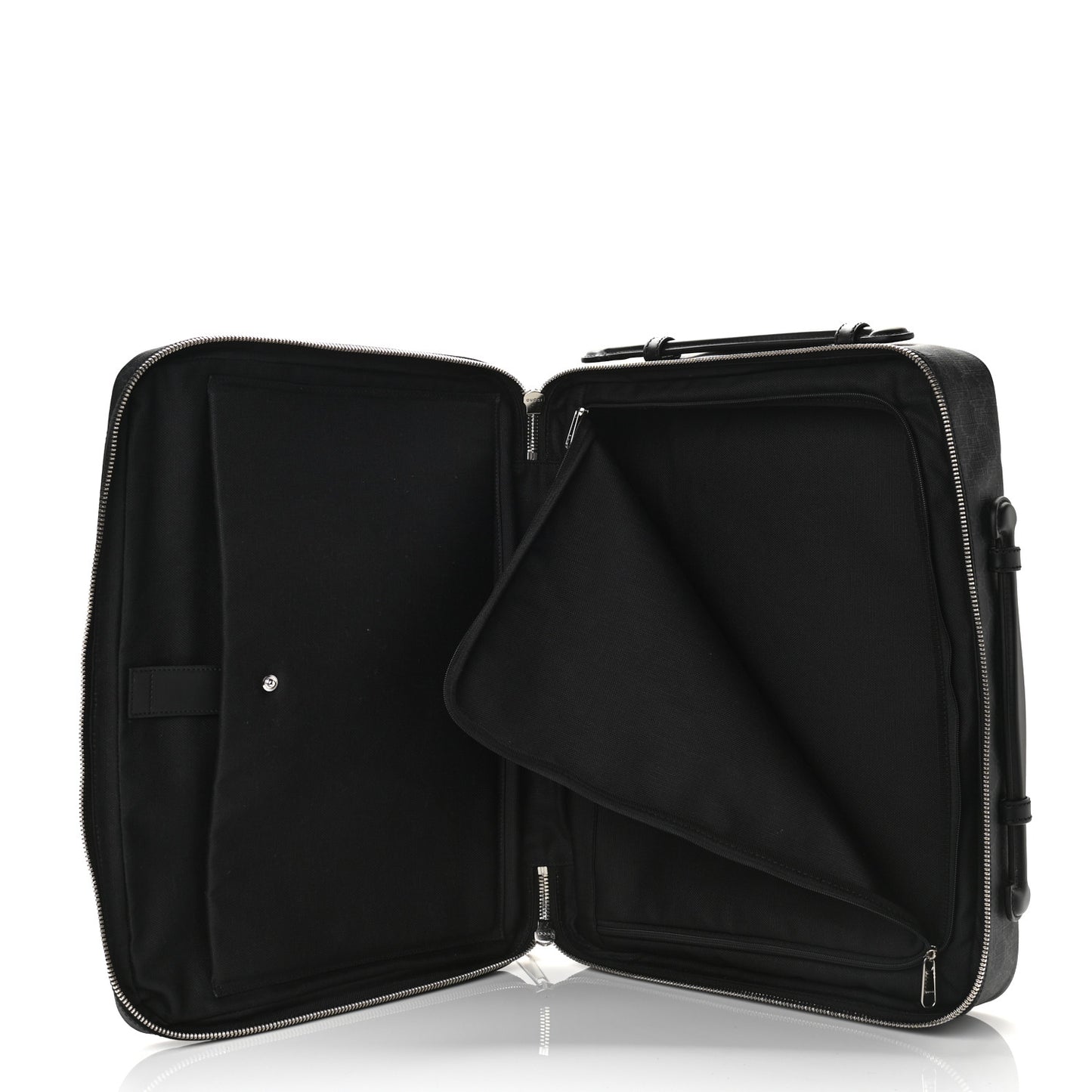 GG Supreme Monogram Briefcase Backpack Black Grey