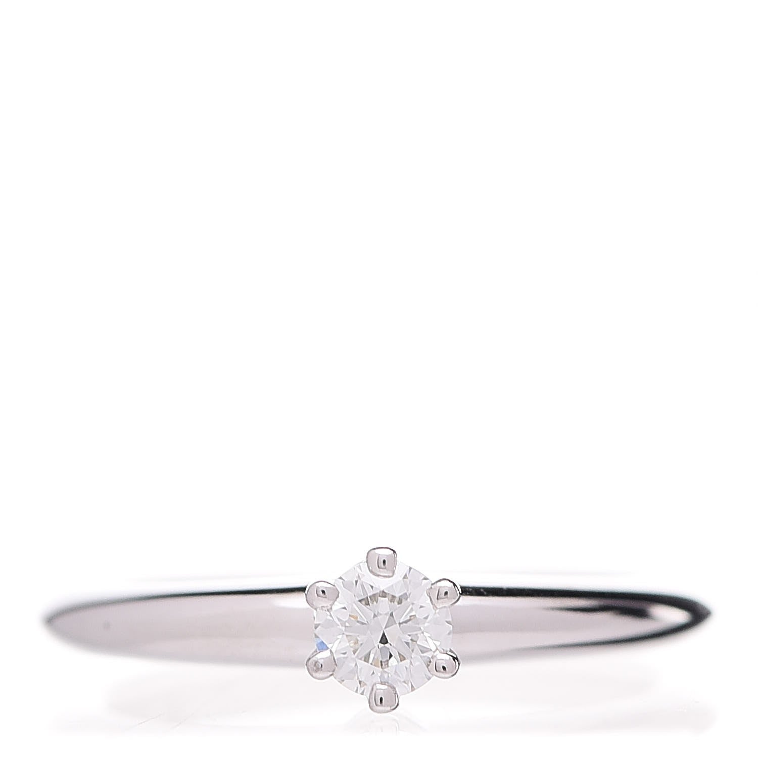 Tiffany Platinum Diamond .19ct Solitaire Engagement Ring 47 4 1 of 5