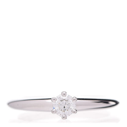 Tiffany Platinum Diamond .19ct Solitaire Engagement Ring 47 4 1 of 5