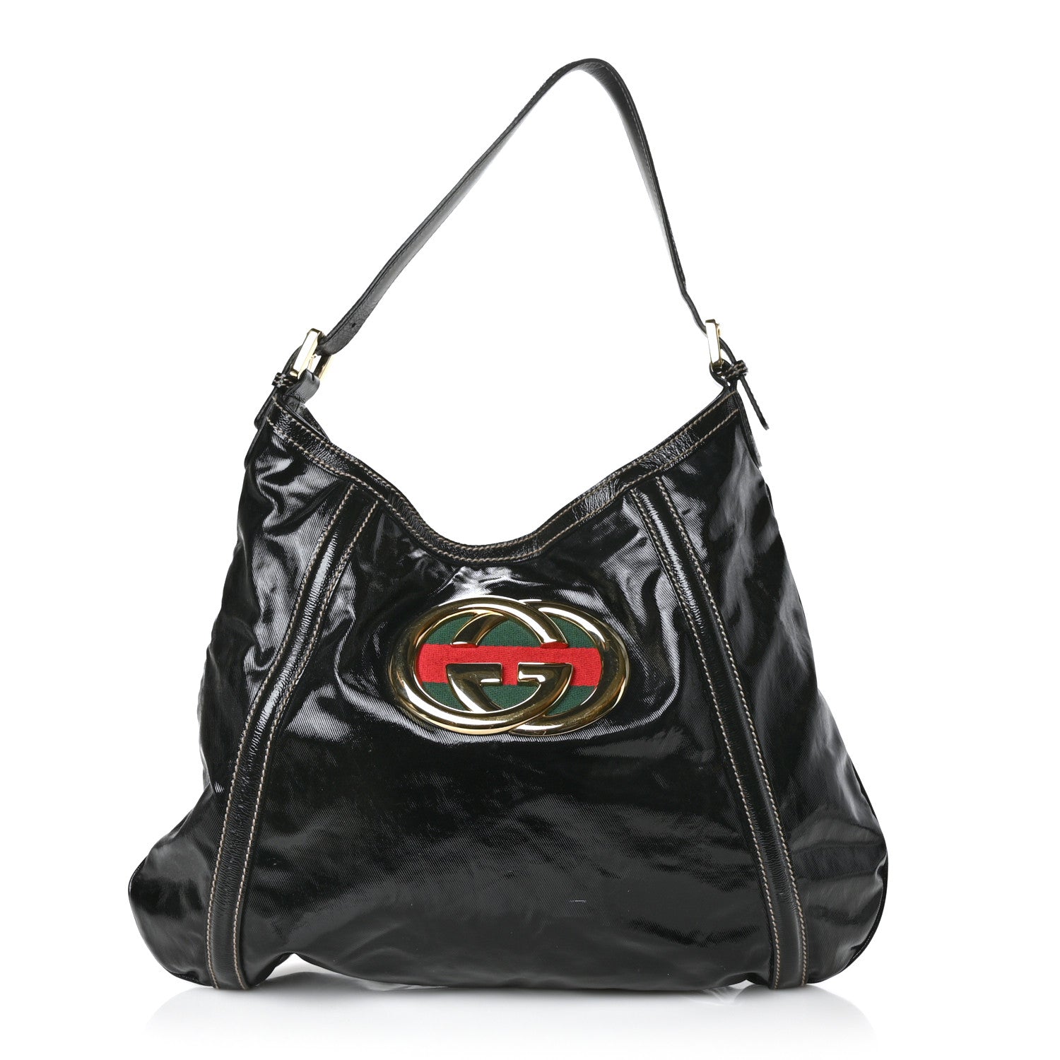 Gucci Dialux Medium Britt Shoulder Bag Black 1 of 6