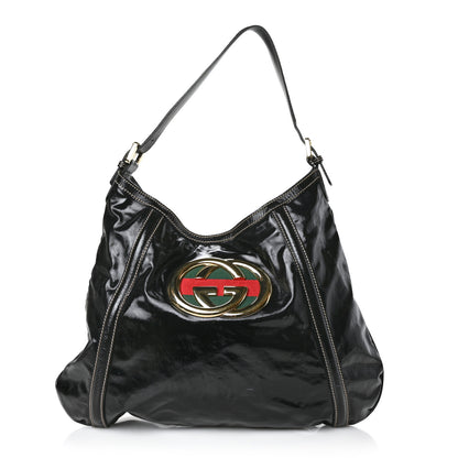 Gucci Dialux Medium Britt Shoulder Bag Black 1 of 6
