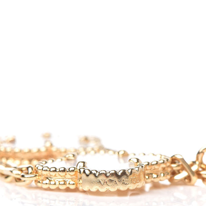 Van Cleef & Arpels 18K Yellow Gold Mother of Pearl 5 Motifs Vintage Alhambra Bracelet 5 of 5
