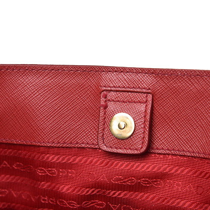Prada Saffiano Lux Large Tote Fuoco 9 of 15