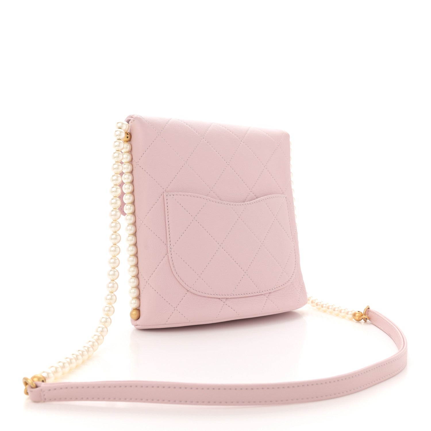 Chanel Calfskin Quilted Pearl Small About Pearls Hobo Bag Light Pink 3 of 13