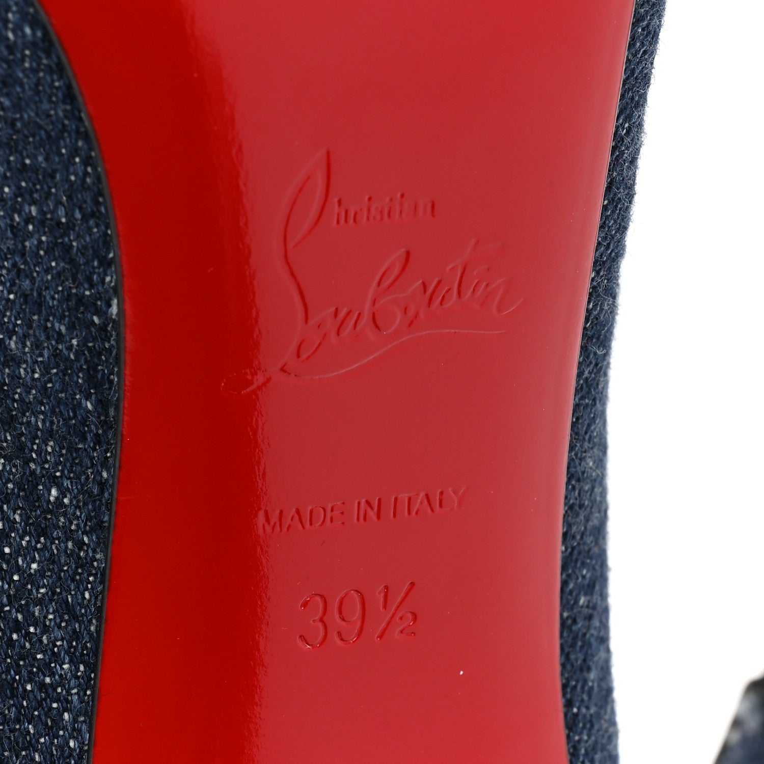 Christian Louboutin Denim Jazz Calf So Kate 120 Pumps 39.5 Blue 6 of 10