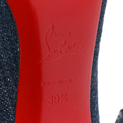Christian Louboutin Denim Jazz Calf So Kate 120 Pumps 39.5 Blue 6 of 10