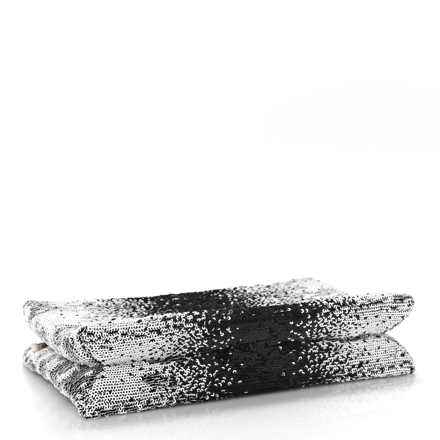 Sequin Clutch Black White