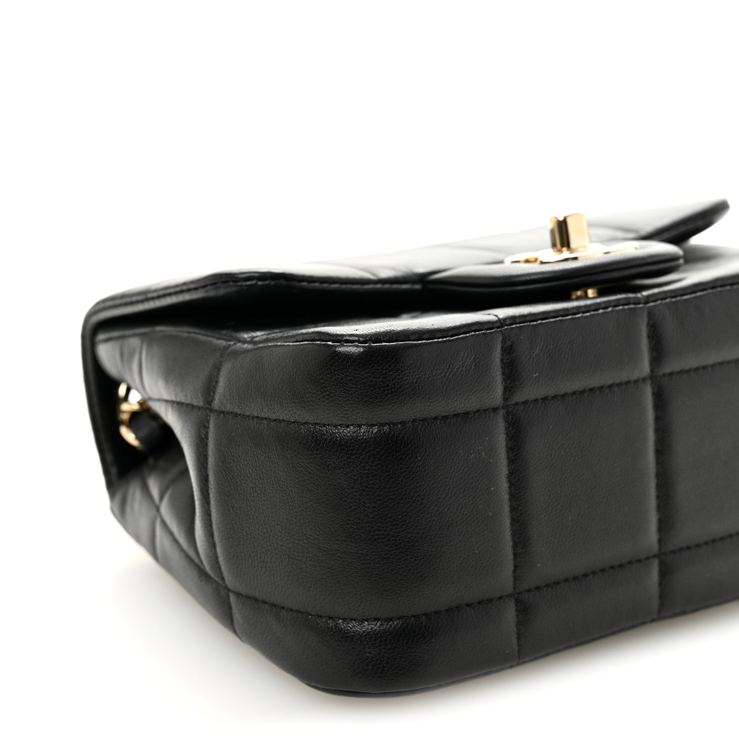Chanel Lambskin Resin Crystal Square Quilted Mini Monacoco Flap