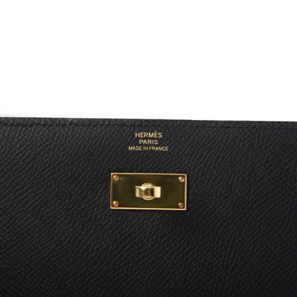 Hermes Epsom Medium Kelly Wallet Black 8 of 9