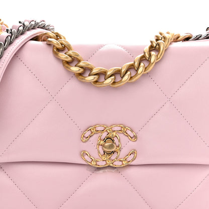 Chanel Lambskin Quilted Medium Chanel 19 Flap Light Pink 8 of 11