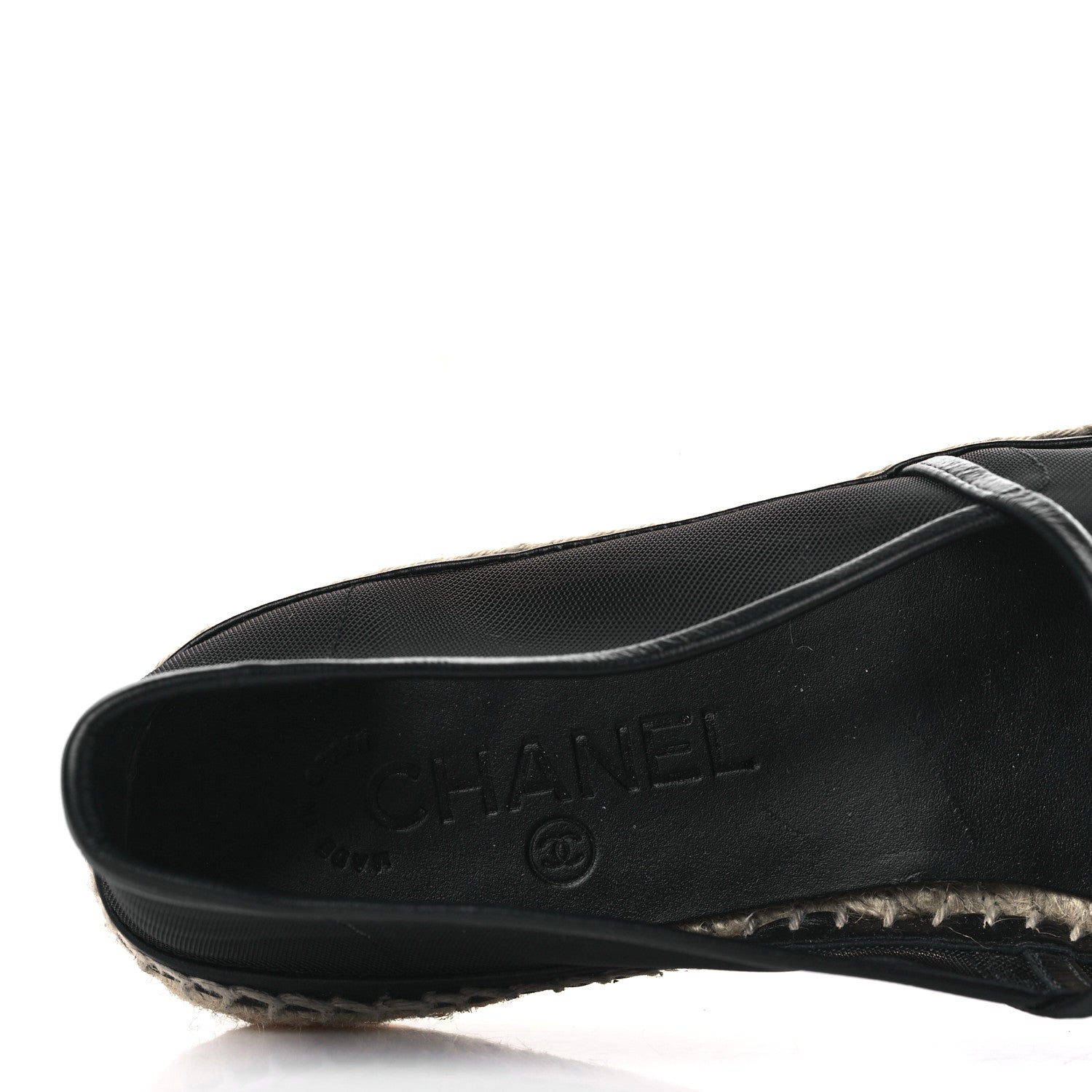 Chanel Mesh Grosgrain CC Espadrilles 40 Black 7 of 7